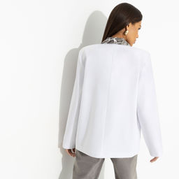 Жакет на подкладе с подплечниками Притягательный взгляд (white) - Charutti фото 5