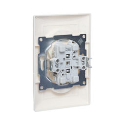 Розетка Luazon Lighting «Антей», 10 А, скрытая, IP20, двухместная, без заземления, белая