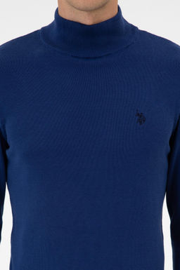 Erkek Slim Fit Bo_azl_ _ndigo Basic Kazak - U.s. polo assn фото 6