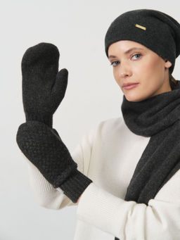 Варежки из кашемира 30109 графит