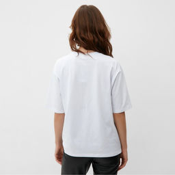 Футболка с кулиской женская MINAKU REGULAR FIT, белая, размер 46