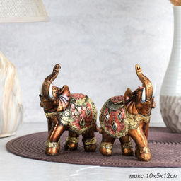 Цена за 2 шт. Статуэтка Слон 10х5х12см / 7121 /уп 2/96/ - Галеонтрейд фото 14
