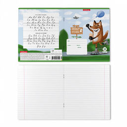 Цена за 10 шт. Тетрадь школьная ученическая ErichKrause Хитрый лис, 18 листов, линейка (в плёнке по 10 шт.)_MIX-PACK  фото 9