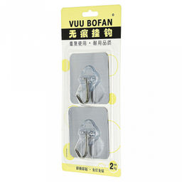 Крючок съемный многоразовый "Переставной" цветная основа ПВХ - серебро, металлический крючок, 2 штуки, 5,6х5,6х2,3см, в блистере (Китай)