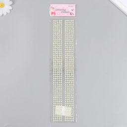 Полубусины самоклеющиеся d 5 мм, бежевый хамелеон