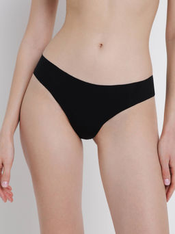 CONTE DOTS LBR 1545 Бесшовные трусы бразилиана с кружевом black - Conte elegant фото 2