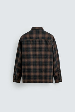 SOBRECAMISA ACOLCHADA CUADROS / Marr?n - Zara фото 8