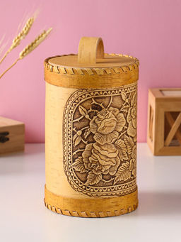 Туес «Розы», 12×17 см, банка для хранения, береста