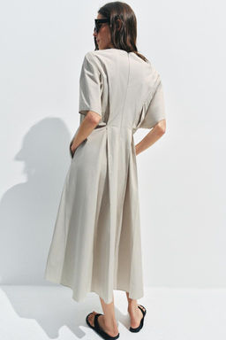 VESTIDO POPEL?N PLIEGUES ZW COLLECTION / Gris claro - Zara фото 9