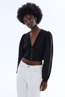 Blusa con escote en V - H&m фото 3