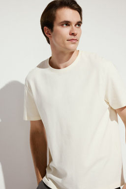 Pamuklu Regular F_t Bisiklet Yaka K_sa Kollu Ti__rt - Defacto фото 2