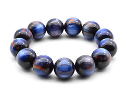 Браслет из полимера шарик 18мм цв.синий