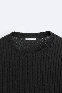 TEXTURED OPEN KNIT TOP - Zara фото 8