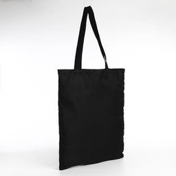 Сумка шопер однотонный, 35×0.5×40 см, оксфорд 210D, 80 г, без подклада, чёрный