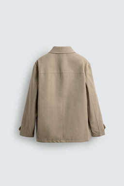 SOBRECAMISA ESTRUCTURA PESPUNTES / Tostado - Zara фото 9