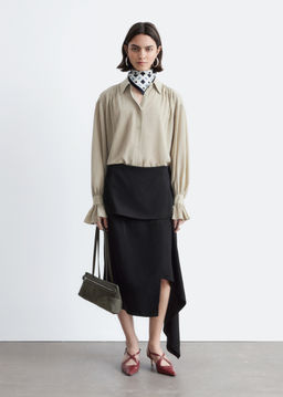 Blusa fruncida con lazo trasero - H&m фото 5