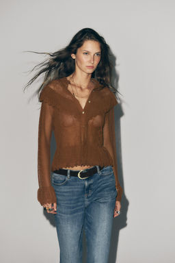 POINTELLE KNIT ROMANTIC CARDIGAN - Zara фото 5