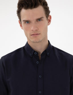 Lacivert Regular Fit Uzun Kollu G_mlek - Pierre cardin фото 2