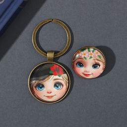 Набор: брелок для ключей и значок для одежды, рюкзак Малыши, 6?11 см