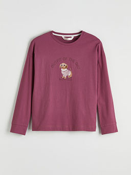 Bisiklet Yaka Bask?l? Kad?n Pijama Tak?m