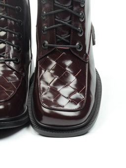 01-CYY11-2 DARK RED Ботинки демисезонные женские (натуральная кожа, байка)