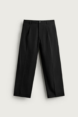 PANTAL?N FLUIDO RELAXED FIT PLIEGUES / Negro - Zara фото 9