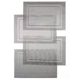 Набор салфеток полимер 45х30 см прямоугольный 4 шт серый Рамка Y4-3319 (508931) (DANIKS)