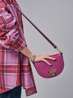 Сумка замшевая Azaro 31032 фиолетовый флокс