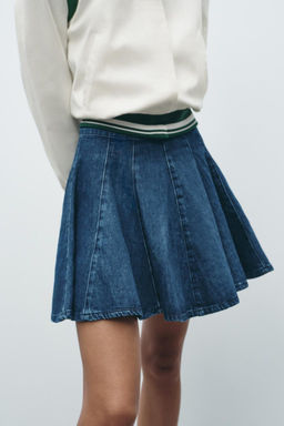 DENIM TRF MINI SKIRT - Zara фото 3
