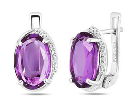 Серьги, синт.александрит, Жасмин