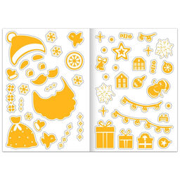 Светящиеся аппликации Подарок Деда Мороза. Светятся в темноте, 4 картинки, 12 стр. - Буква-ленд фото 5