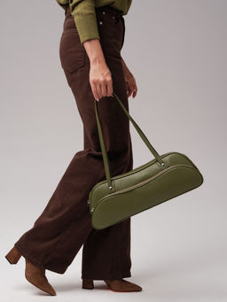 Кожаная сумка Roxy DBR 31186 зеленая водоросль фото 5