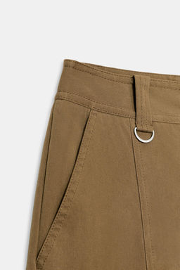 PANTAL?N BARREL BOLSILLOS CARGO SET / Khaki - Zara фото 8