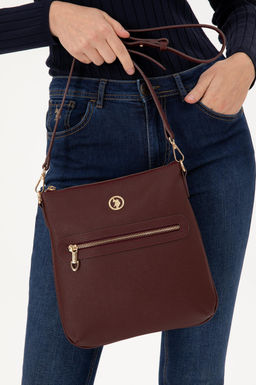 Женская бордовая сумка через плечо Неожиданная скидка в корзине - U.s. polo assn фото 2