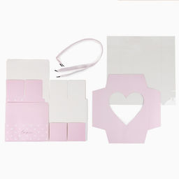 Коробка для цветов с фигурным вкладышем и PVC крышкой «Love», 23.5 х 23.5 х 15 см