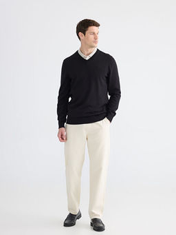 V Yaka Erkek Triko Kazak