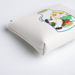 Кошелёк детский Аниме girl, монетница, на молнии, с рисунком, белый