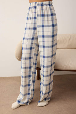 Mavi Ekoseli Viskon Dokuma Pijama Tak?m? THMAW26PT00066 - Trendyolmilla фото 3