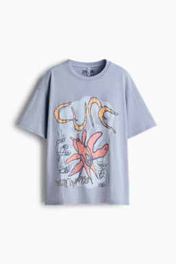 Camiseta oversize con motivo estampado
