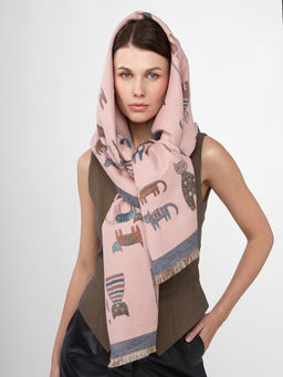 в составе ШЕРСТЬ и КАШЕМИР Большой, мягкий, теплый однотонный двусторонний палантин. - Tantino фото 10