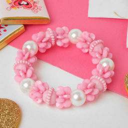 Цена за 2 шт. Браслет детский «Выбражулька. Юла», d=6 см бело-розовый