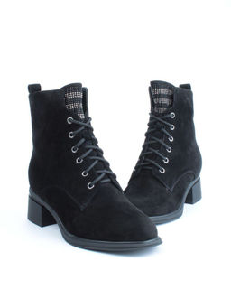 04-M3-H238 BLACK Ботинки зимние женские (натуральная замша, натуральный мех) - Фабричный китай фото 12