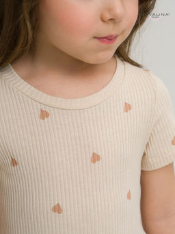 Платье Лето лапша кофейные сердечки