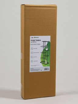 Подставка для цветов Greengo, 7 полок, 43×22×126 см, напольная, металл, чёрная