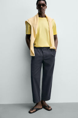 PANTAL?N RELAXED FIT ALGOD?N / Gris / Azul