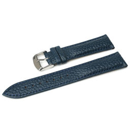 Ремешок для часов натуральная кожа синий 22 мм C15-22blue