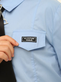 Рубашка для девочек - Синий мир фото 5