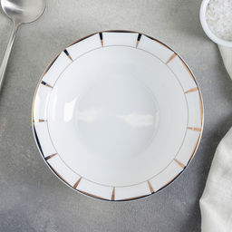 Тарелка фарфоровая суповая Аврора, 600 мл, d=18 см, цвет белый - Simaland фото 2