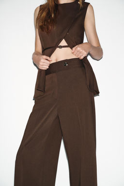 HIGH-WAIST STRAIGHT-LEG TROUSERS - Zara фото 12