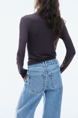 Top de lyocell con cuello perkins - H&m фото 3